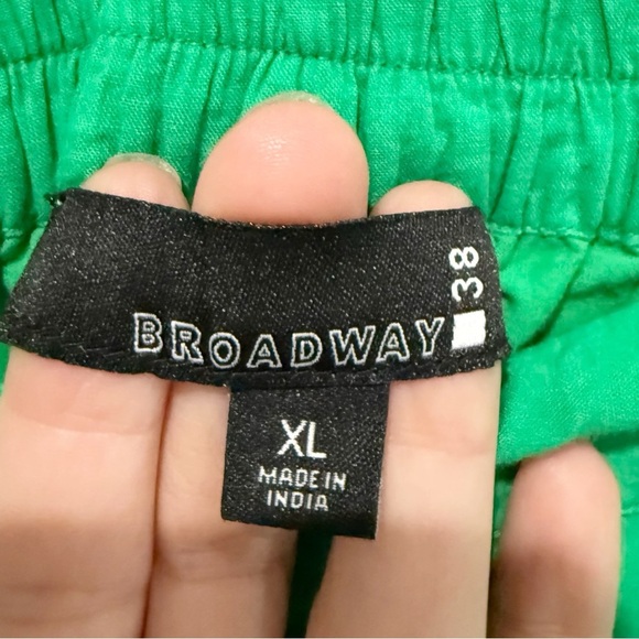 BROADWAY 38 Green Wide Leg Crop Pants Size XL - Picture 5 of 8